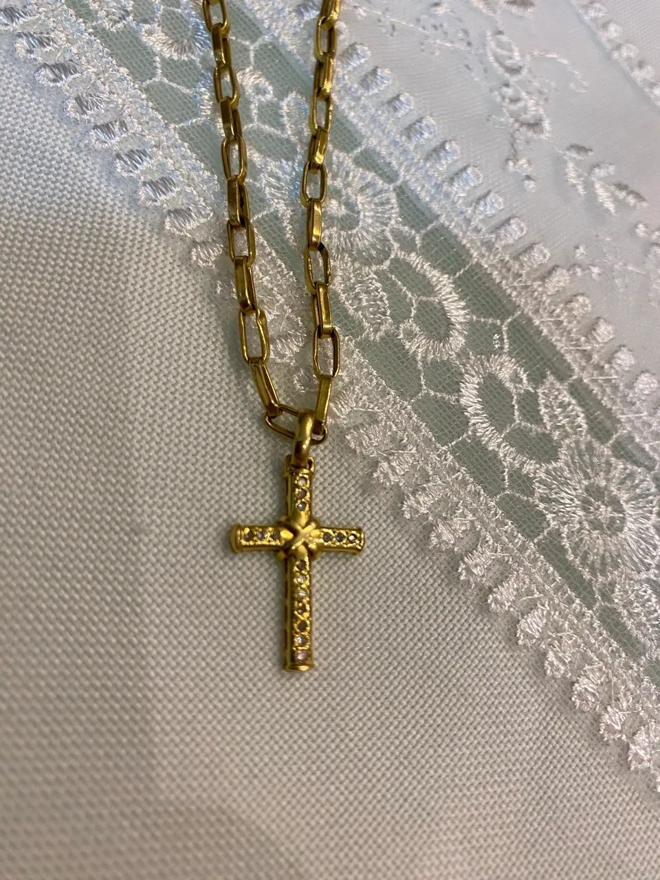  Cordão e Pingente de Ouro 18k 