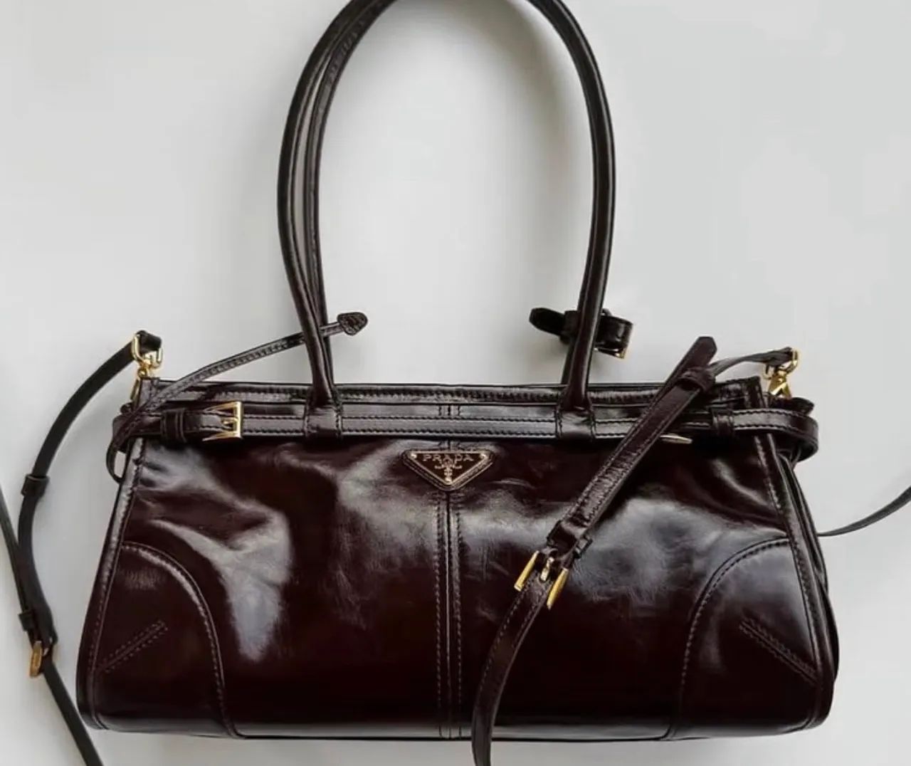 Bolsa em couro Prada Bonnie 