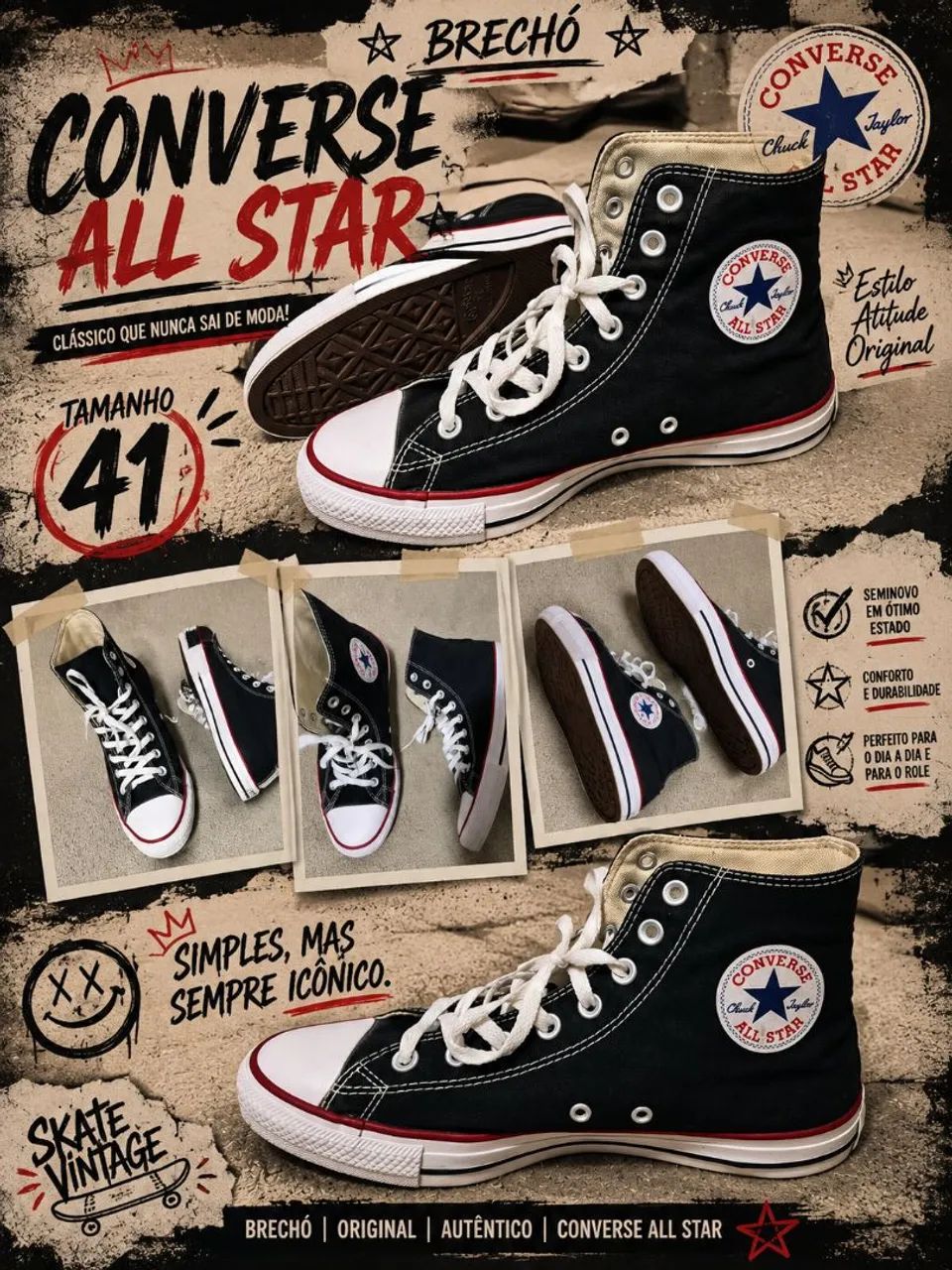 All Star Preto 40/41