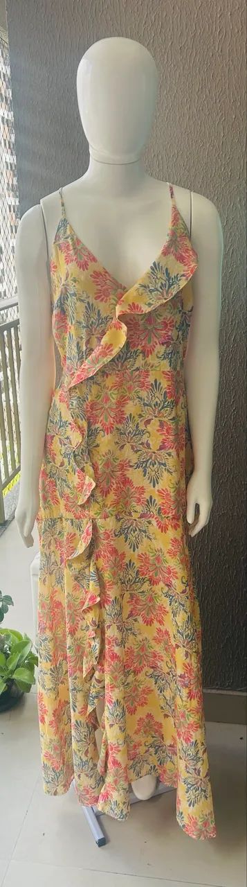 Vestido longo estampado tamanho G