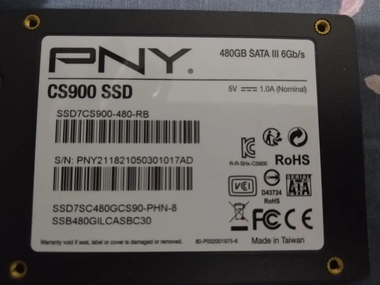 SSD PNY 480 GB 
