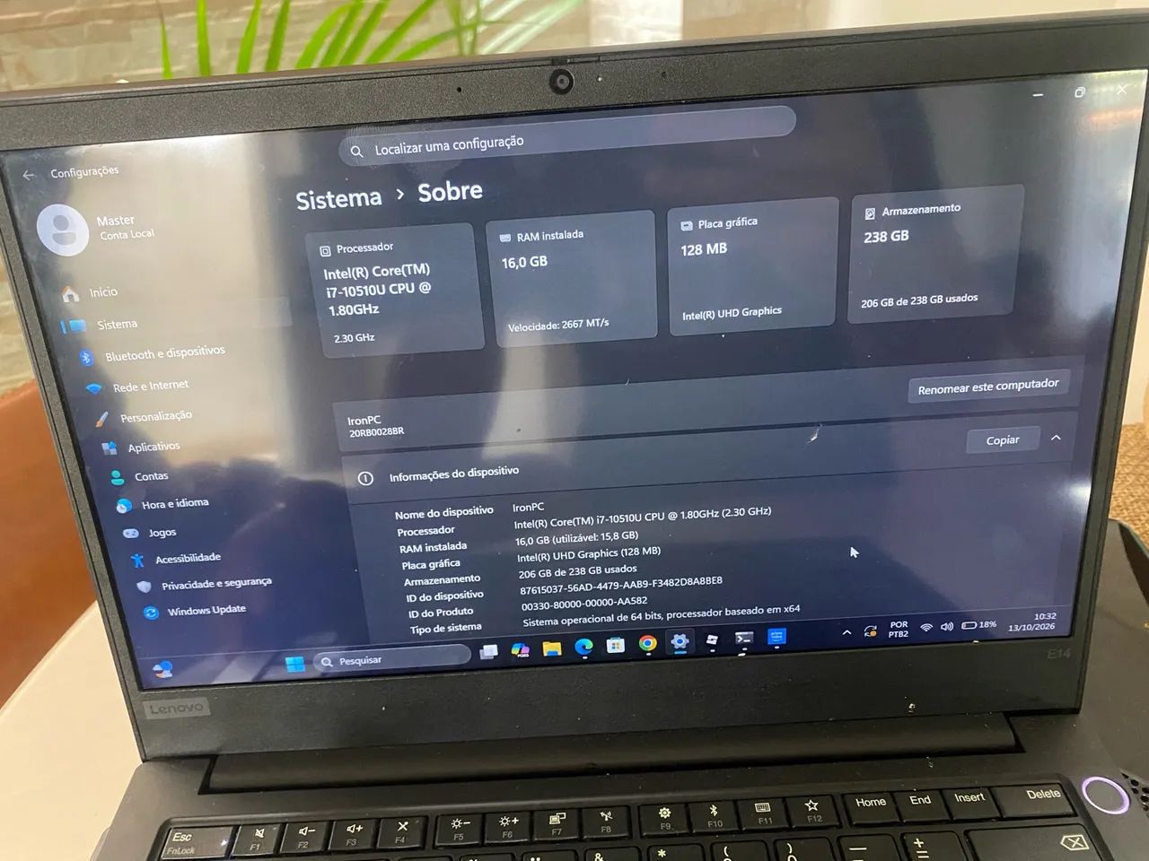 NOTEBOOK LENOVO THINKPAD E14 ? CORE i7 | 16 GB RAM - Foto 3