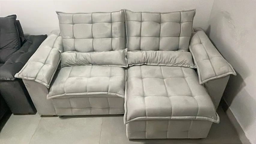 Sofá 07 Retrátil e Reclinável 2m - Entrega Grátis Fortaleza - Foto 4