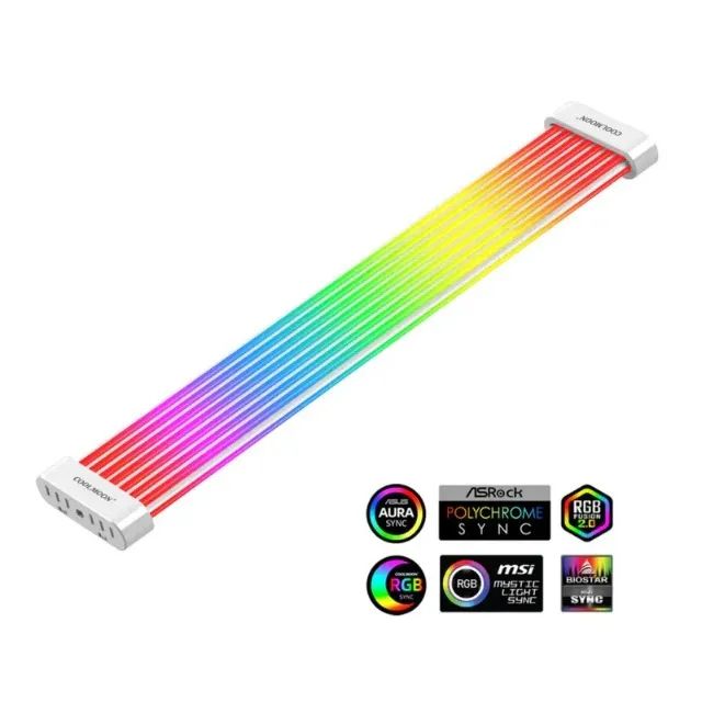 Cabo de iluminação LED ARGB Coolmon C260EX para placa de vídeo de PC