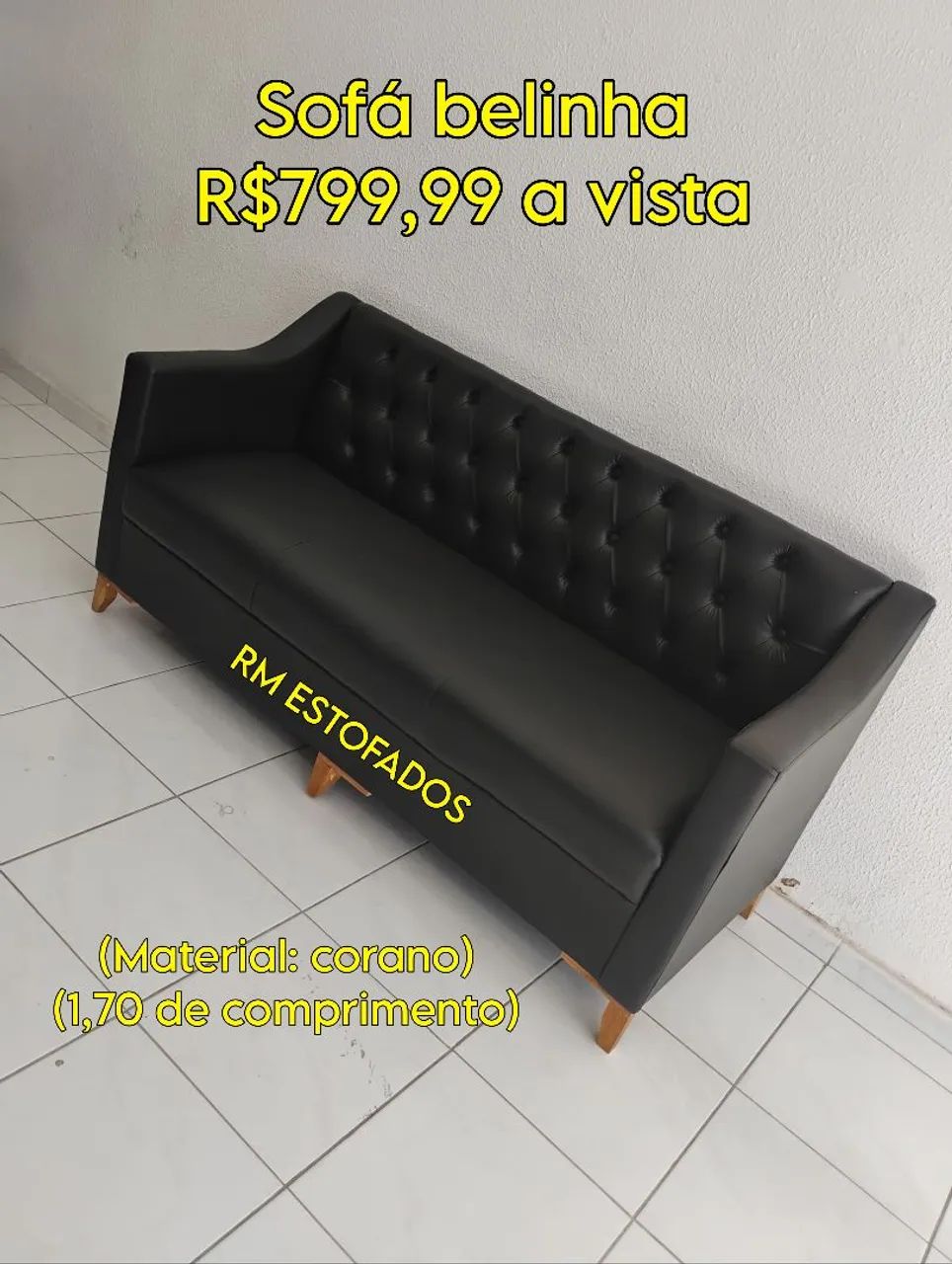 Sofá para sala de espera, barbearia ou salão de beleza  - Foto 3