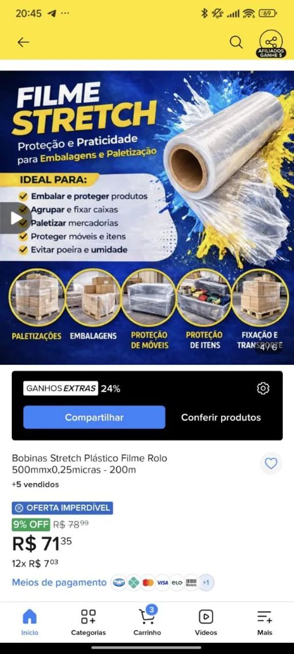 Bobina Stretch plástico  - Foto 2