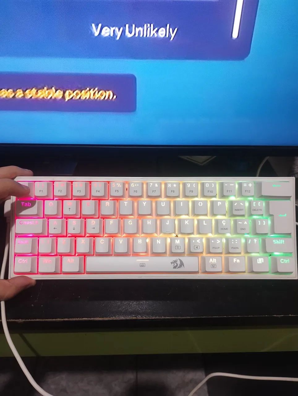 Teclado mecânico fizz redragon switch red 60%