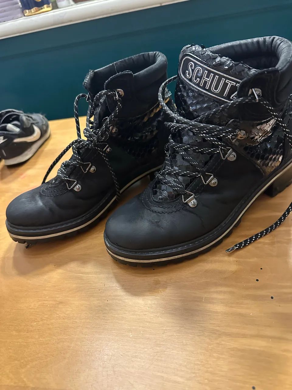 Coturno bota Schutz preto 37 - Foto 3