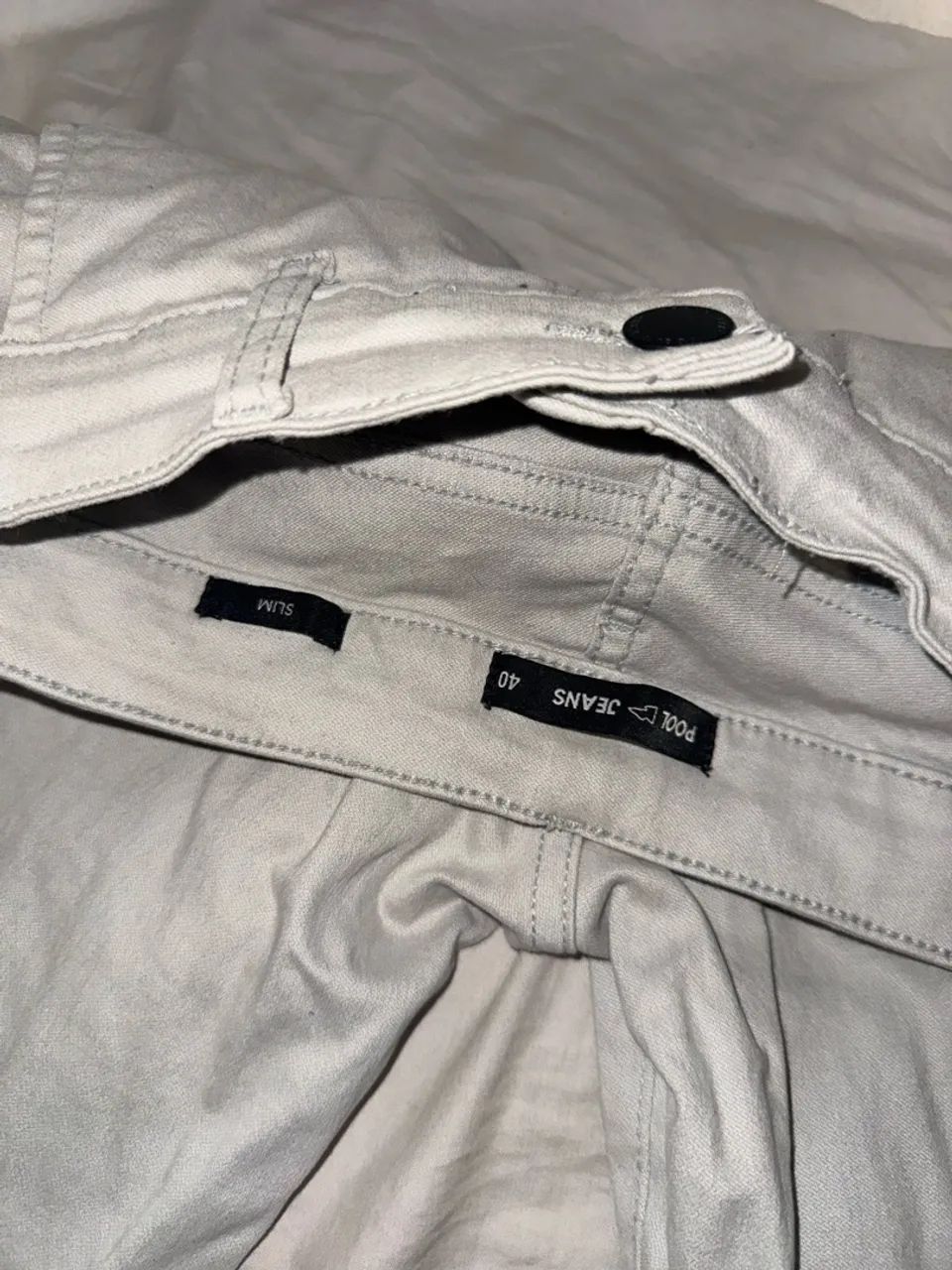 Calça Slim Sarja Cinza - Foto 2