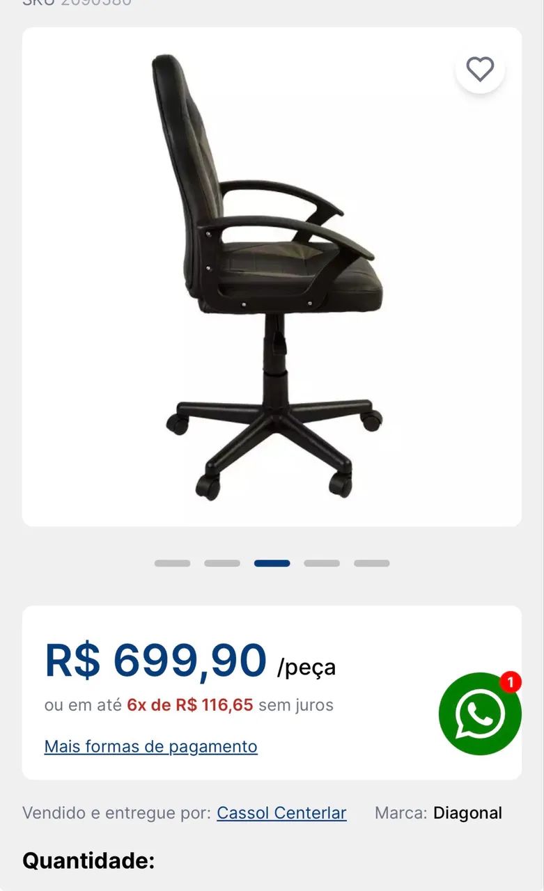 Cadeira Gamer /trabalho  - Foto 4