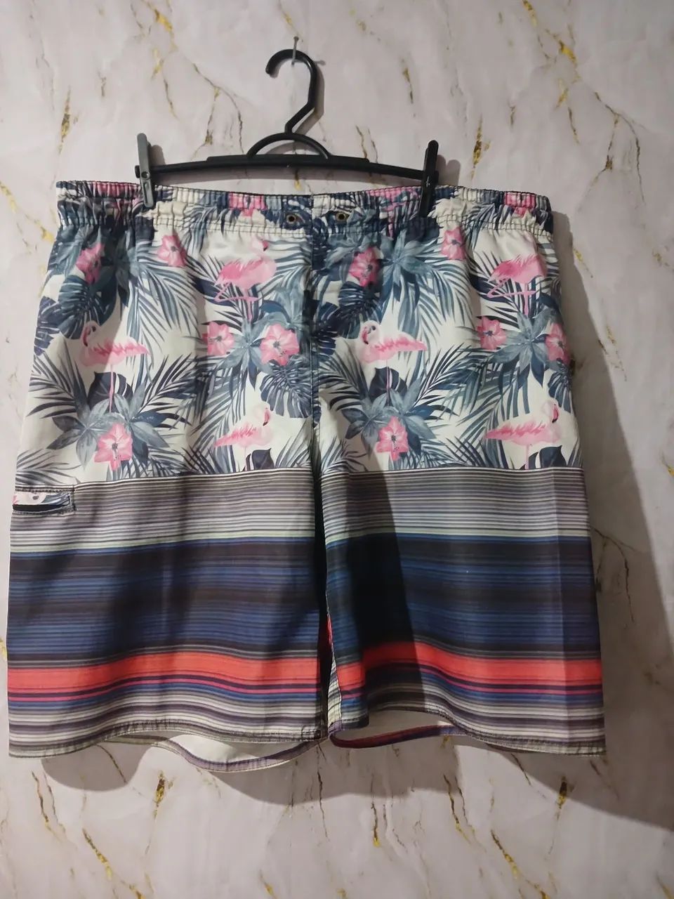 Bermuda plus size de praia florida  - Foto 4