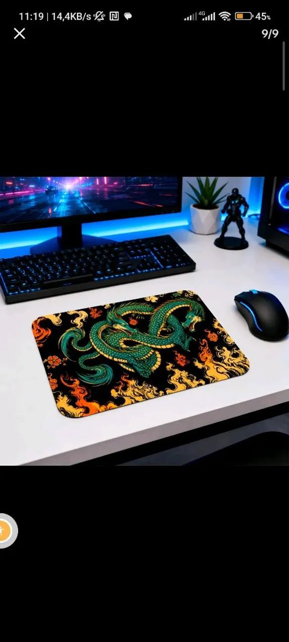 Mouse Pad Gamer 25x18cm Dragon - Foto 2
