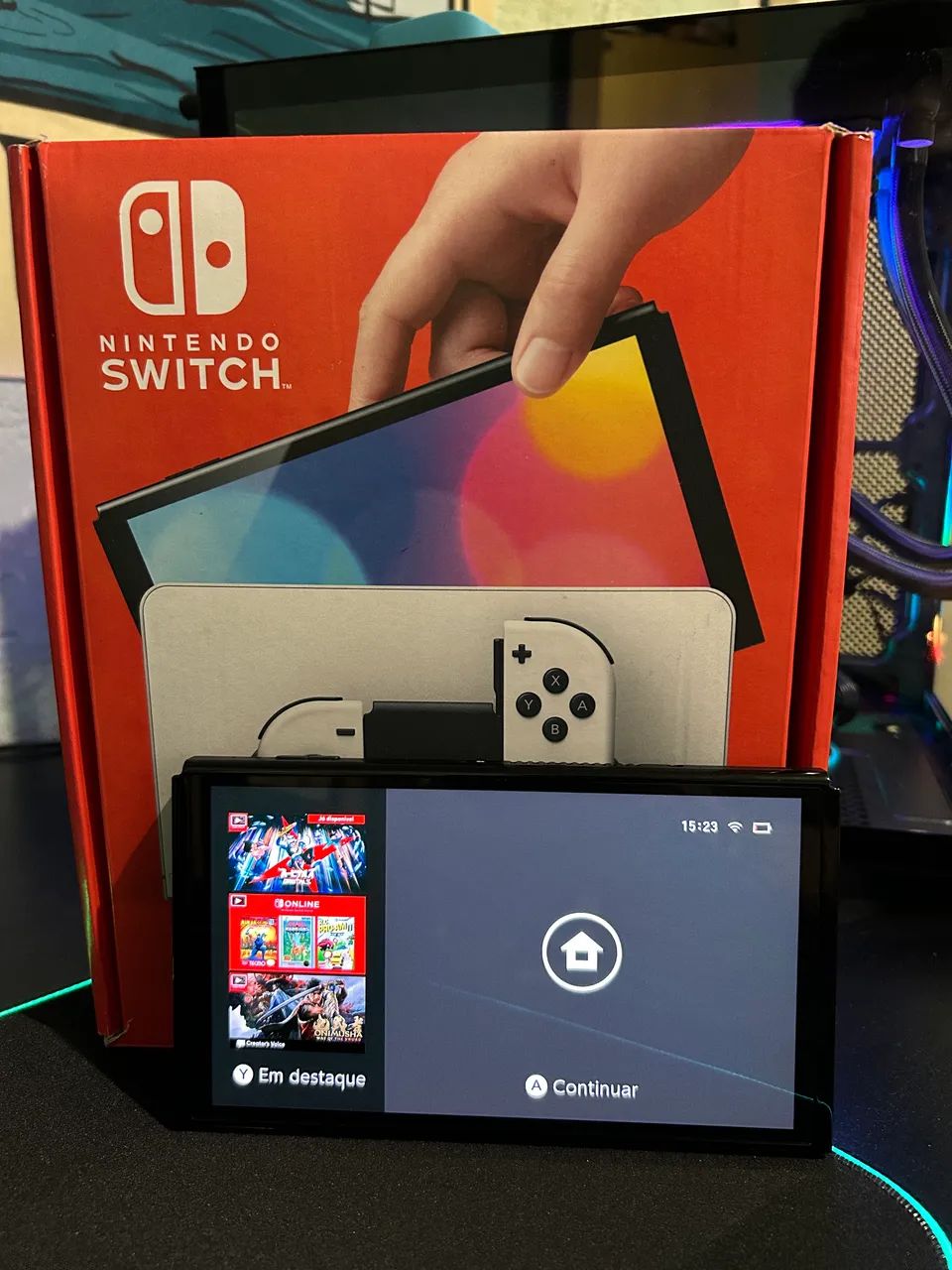 Nintendo Switch OLED Branco - Completo e Original  - Foto 3