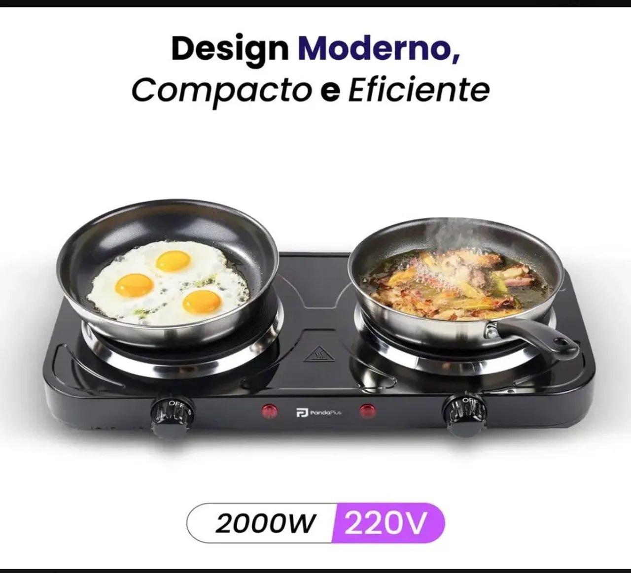 Fogão elétrico de 2 bocas e de 220V