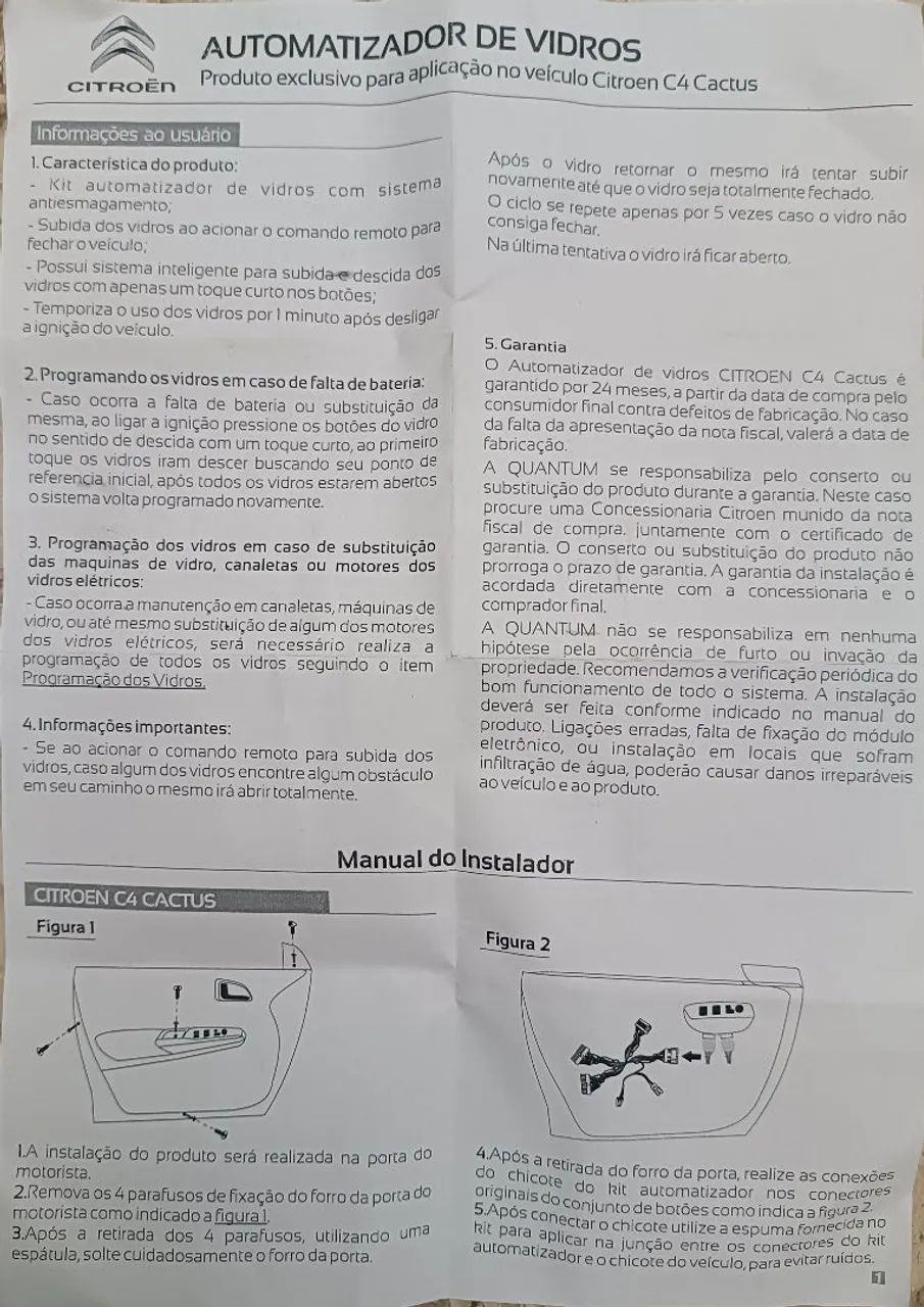 Módulo automatizador de vidros original do Citroen c4 cactus nunca usado - Foto 2