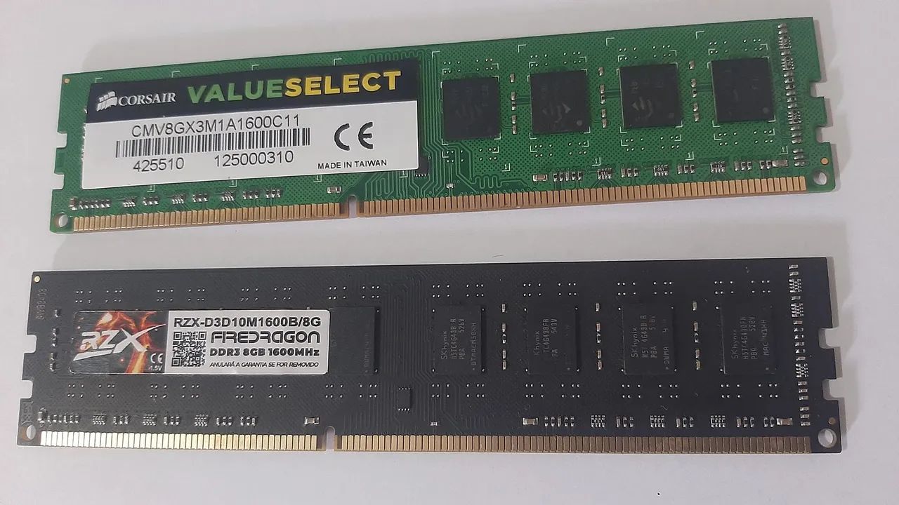 2 X Memória Ram  DDR 3/ 8G  Cada