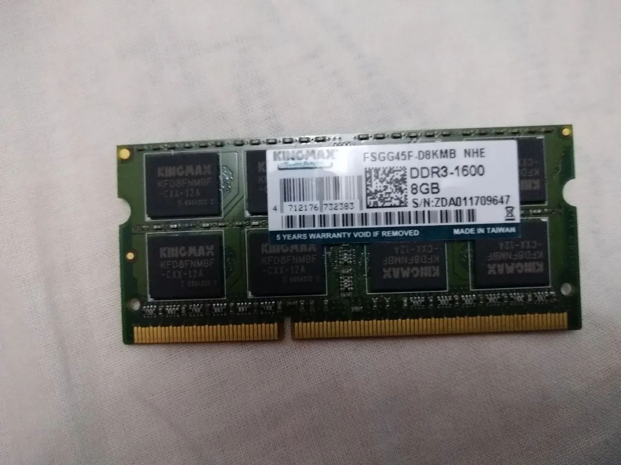 Memória ram notebook 