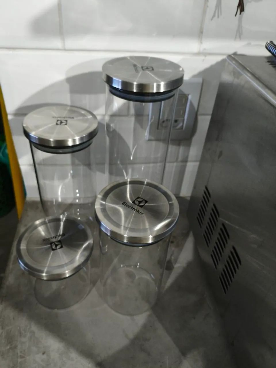 Jogo de copos borossilicato e tampa de inox Electrolux 