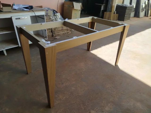 Mesa Nova Tampo MDF Com Vidro Lacado Entrega Grátis  - Foto 3