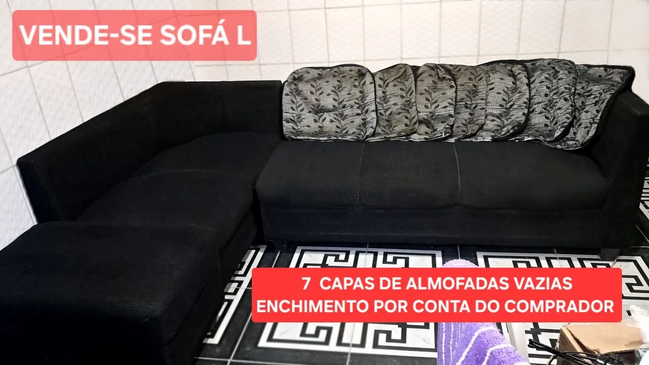 SOFA CONSERVADO ( 7 capas de almofadas)