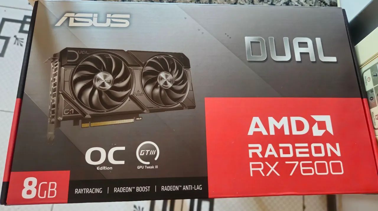 Placa de Vídeo ASUS Dual RX 7600 EVO OC - Lacrada - 8GB GDDR6