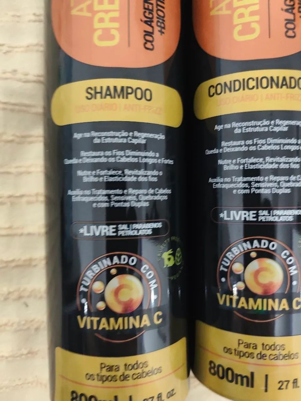 Shampoo e condicionador para cabelos 800ml último kit - Foto 4