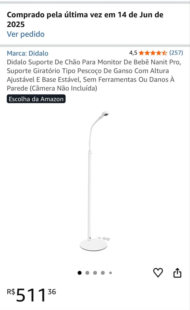 Babá eletrônica Nanit pro com suporte e 02 faixas  - Foto 3