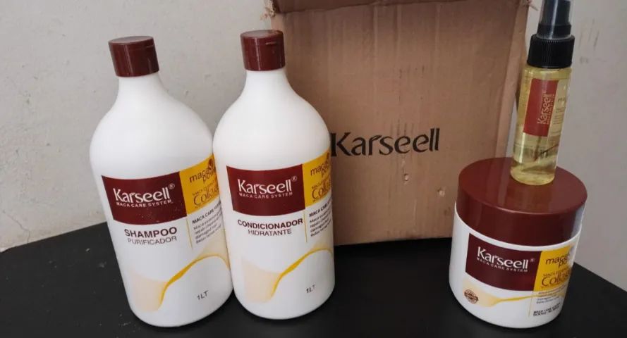 Kit Karseell Shampoo condicionador, máscara e óleo 