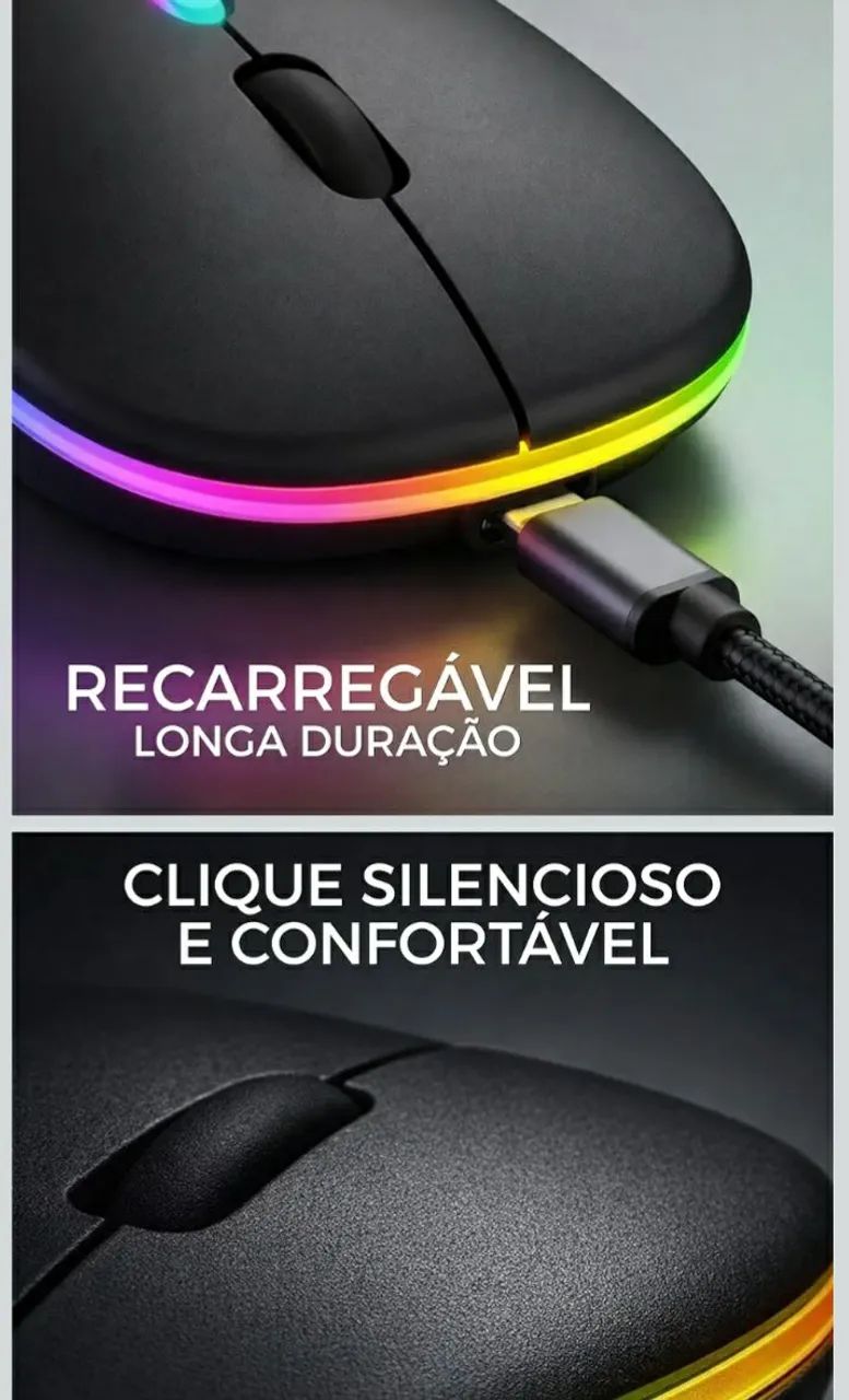 MouseComputer i5-9400 16GB 無線LAN有 Mouse sem fio Recarregável com RGB colorido - Periféricos e