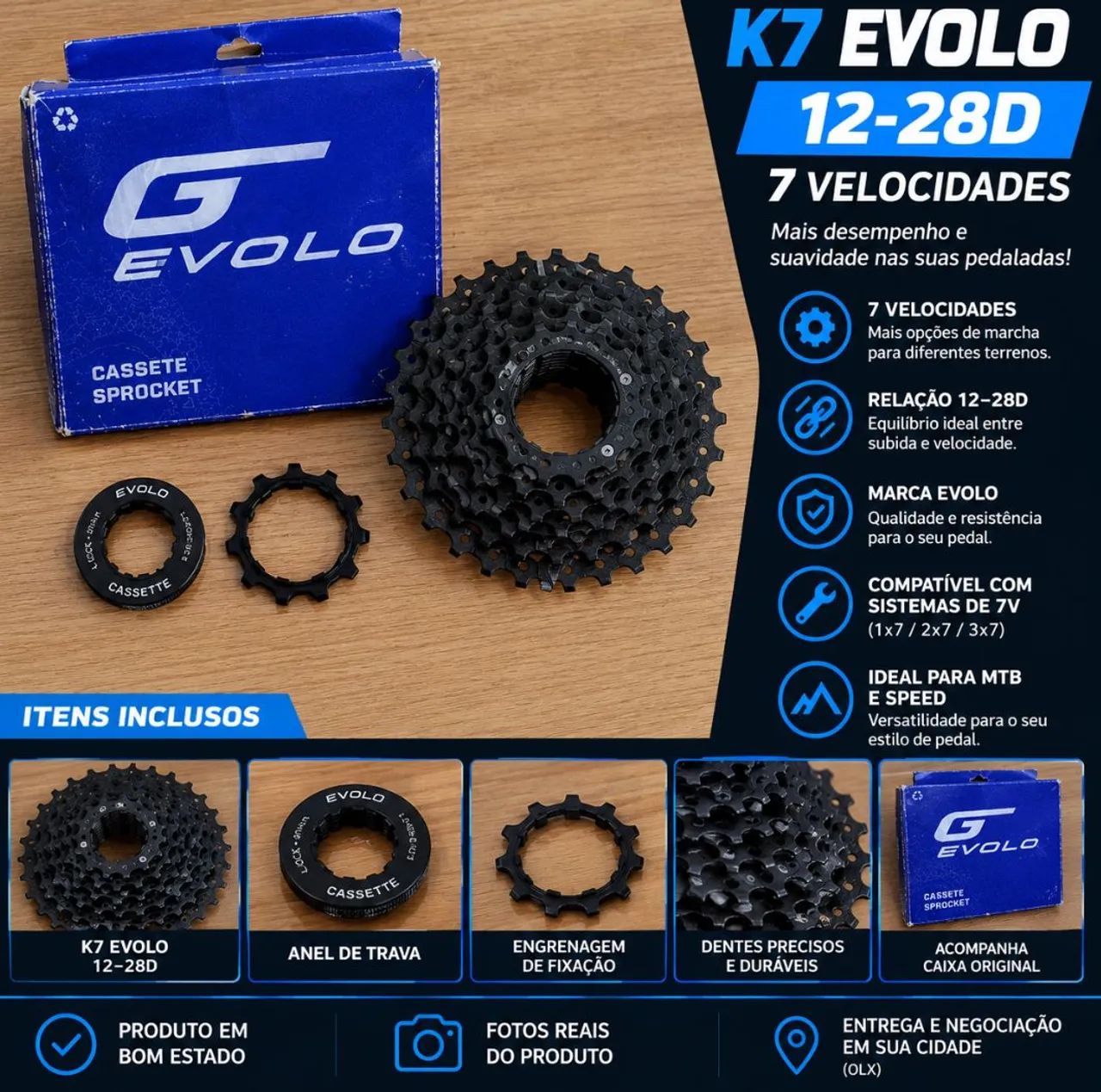K7,7 velocidades