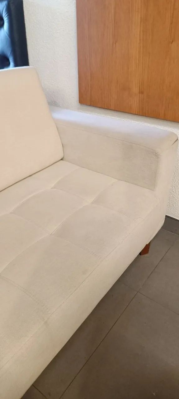 Sofá 2 lugares 1.80 m linho Bege Boucler 