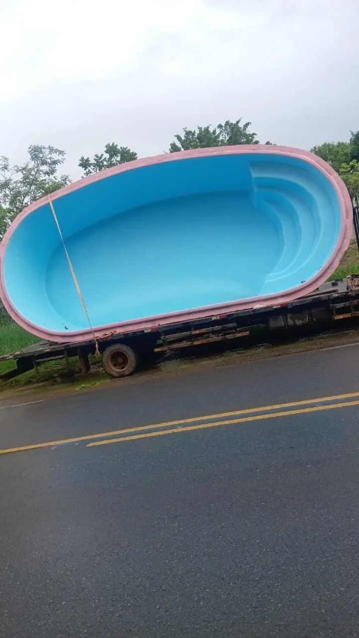 Piscina 8 mts modelo oval com kit completo 