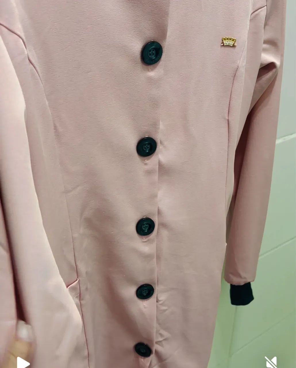 Jaleco rosa Dra cherie tamanho M 