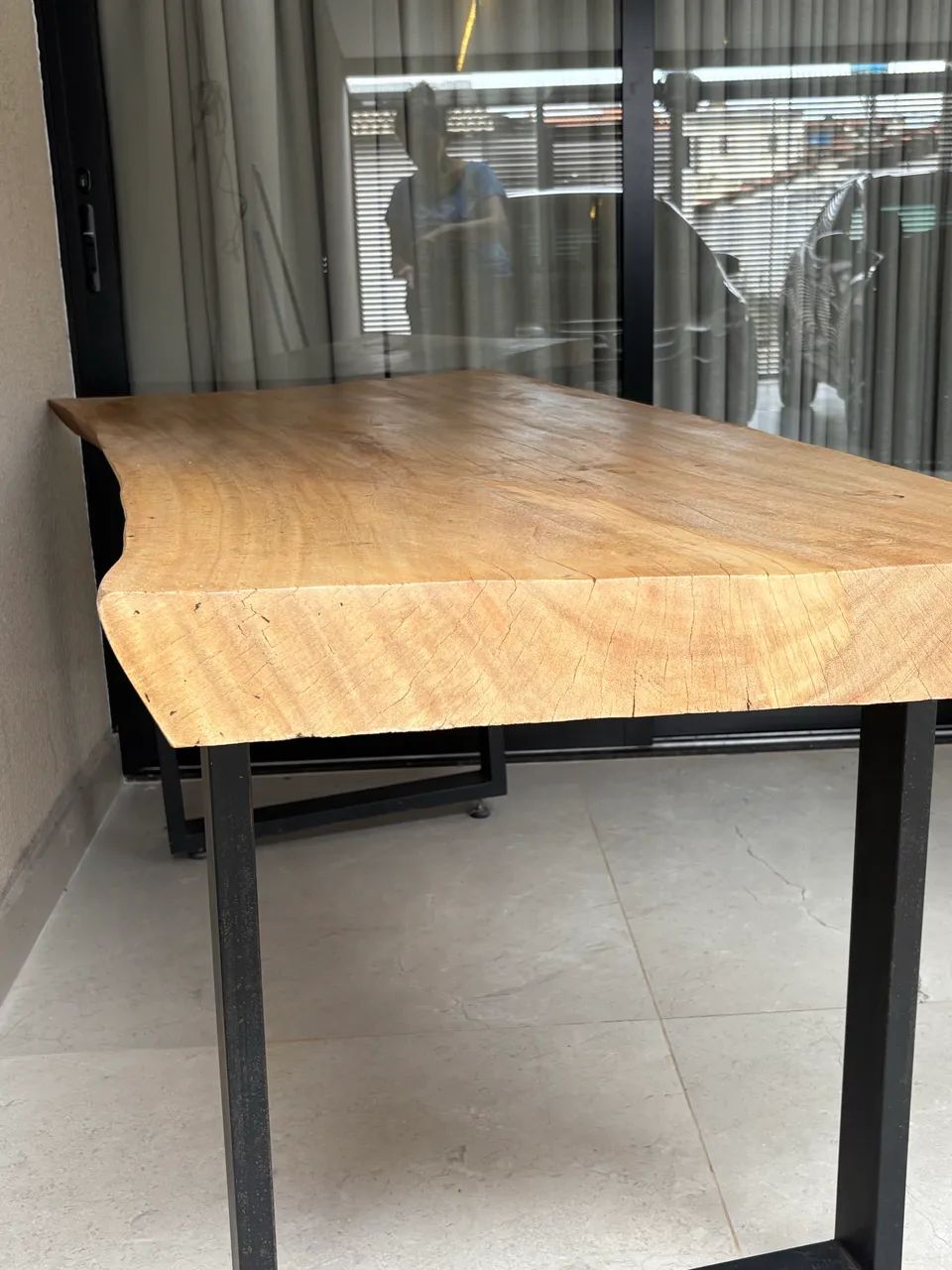 MESA DE JANTAR MADEIRA E FERRO  - Foto 4