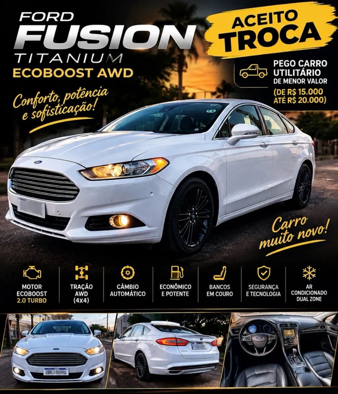 Ford Fusion Fusion Titanium 2.0 GTDI Eco. Awd Aut. 2016