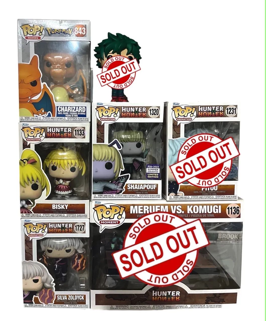 Funkos Hunter x Hunter e Pokémon (Animes)