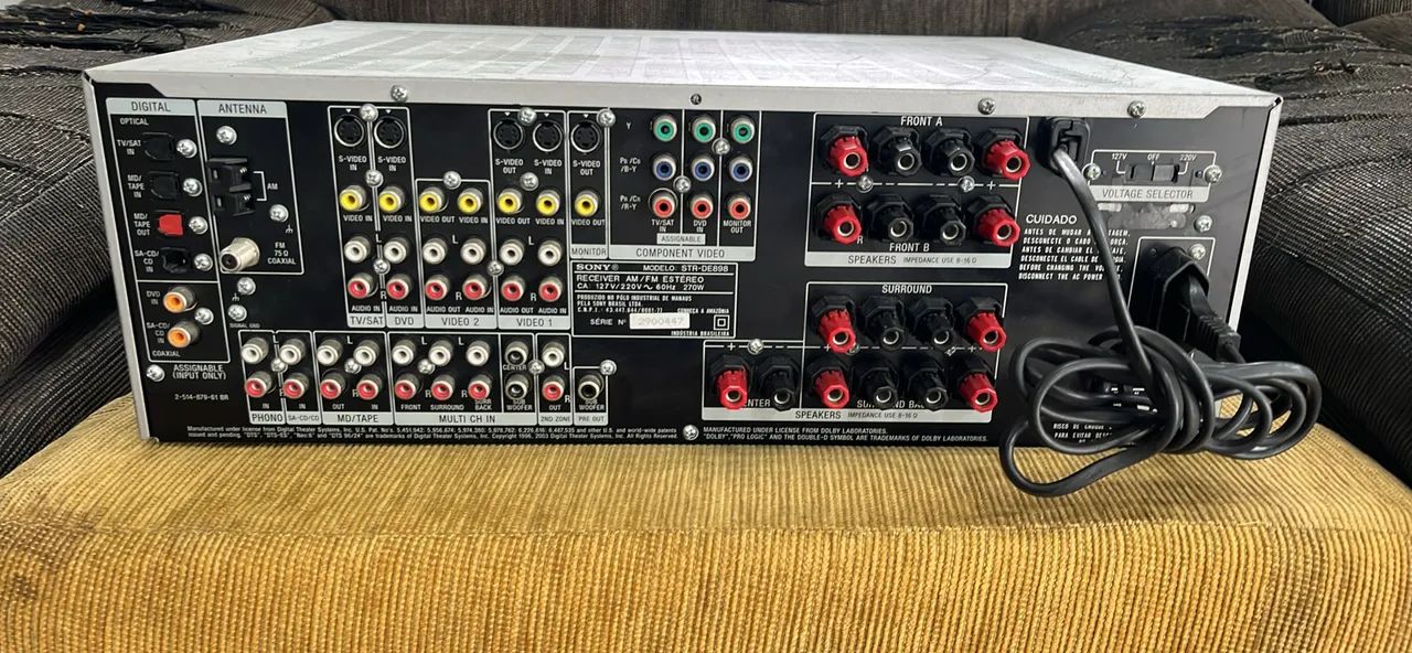 Receiver Sony STR-DE898 Polyvox Gradiente JBL - Foto 2