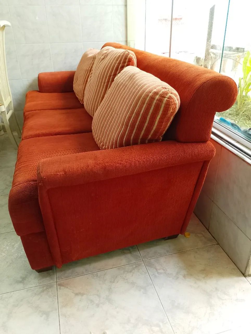 Sofá 3 Lugares Sidlar Vermelho <br> - Foto 4