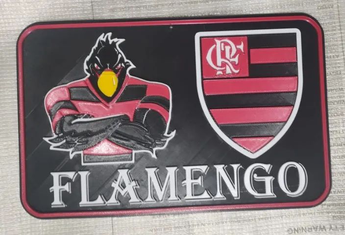 Placa decorativa Flamengo  - Feita em 3D - Foto 2