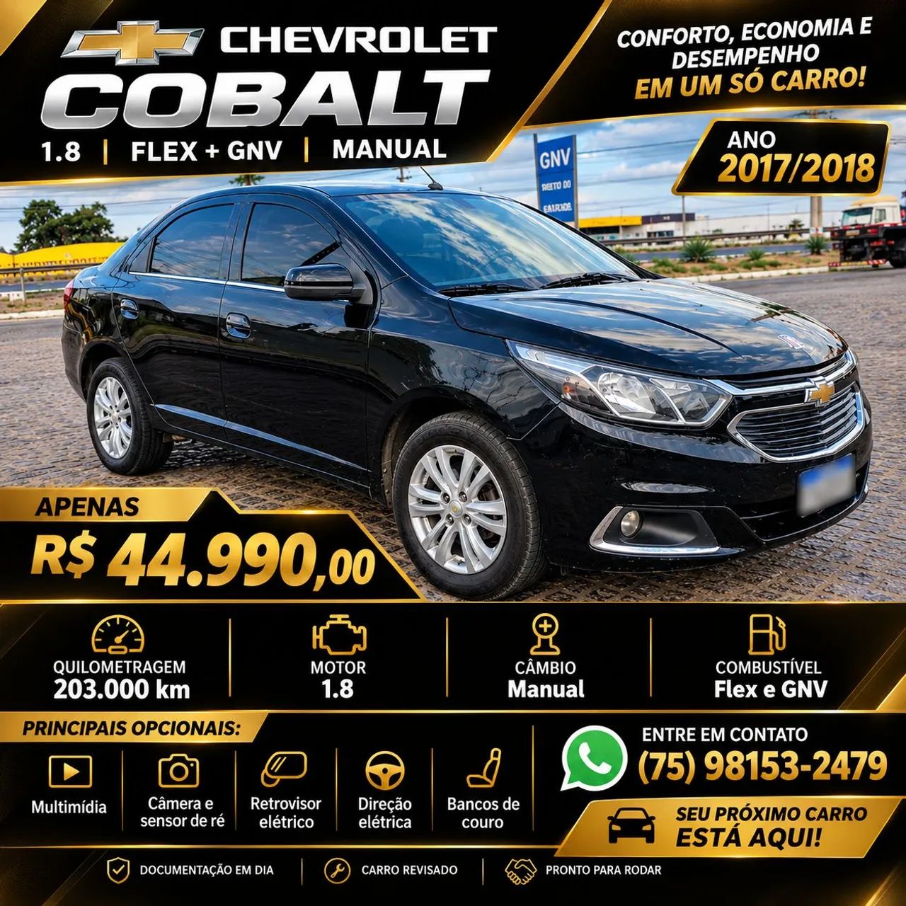 Chevrolet Cobalt COBALT LTZ 1.8 8V Econo.Flex 4p Mec. 2018