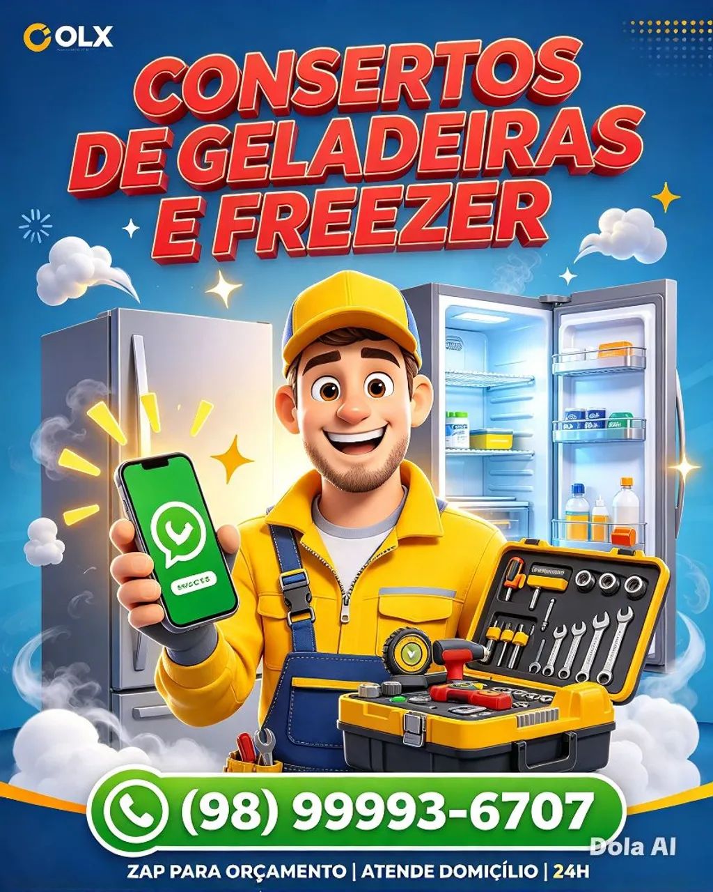 CONSERTOS REFRIGERAÇÃO GELADEIRAS E FREEZER