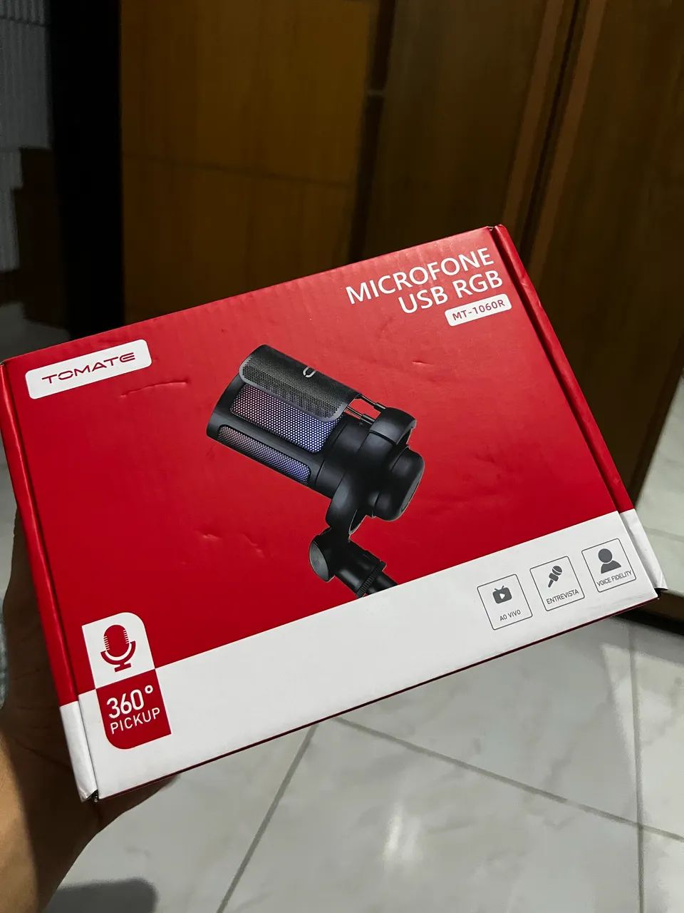 Kit microfone de mesa + braço articulado 