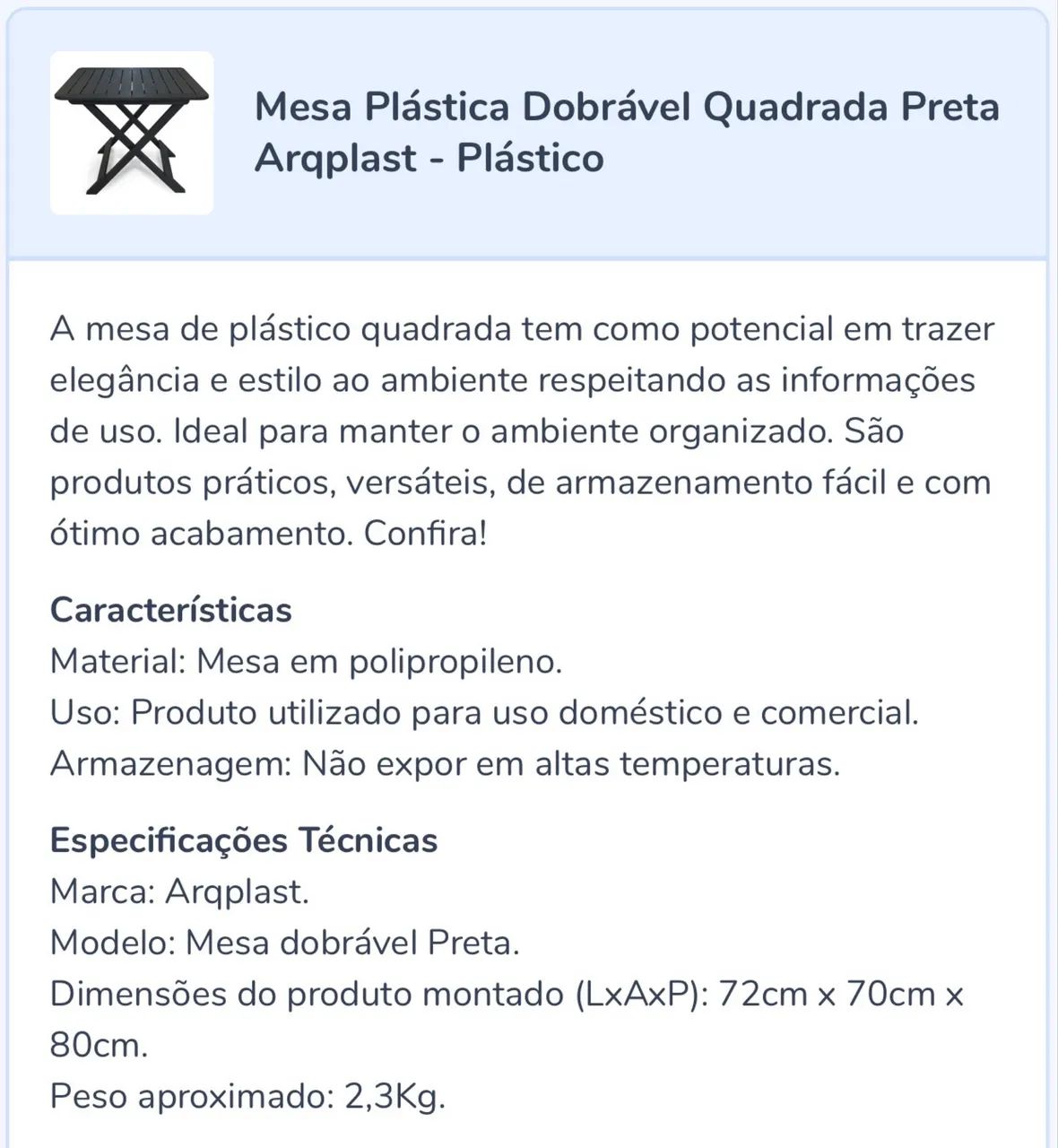 Mesas e Cadeiras