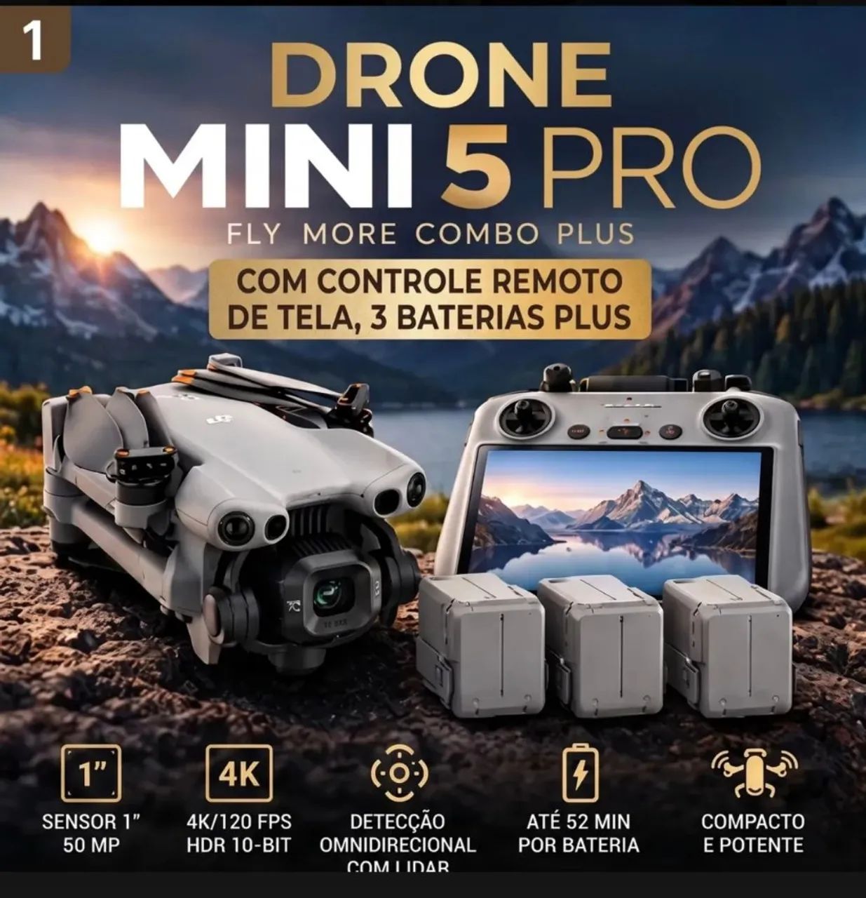 Drone DJI Mini 5 Pro Combo Plus - Foto 2