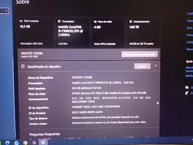 Notebook gamer Acer aspire vx  - Foto 4