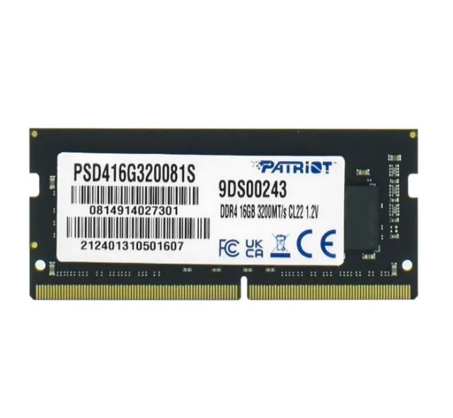 MEMORIA NOTE 16GB DDR4 3200MHZ PATRIOT PSD416G32002S (Novo)