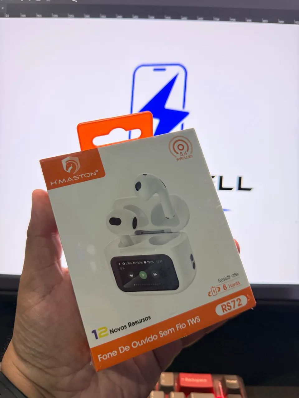 FONE BLUETOOTH COM TELA TOUCH