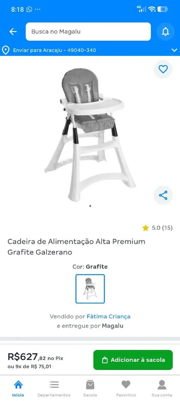 Cadeira de alimentação Galzerano  - Foto 3