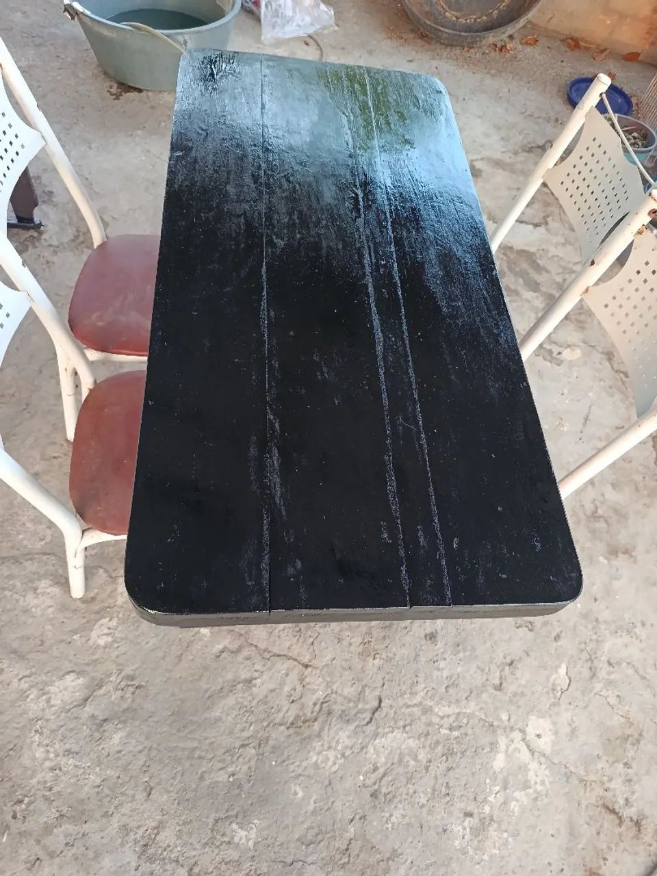 Mesa com cadeira em madeira reforçada  - Foto 2