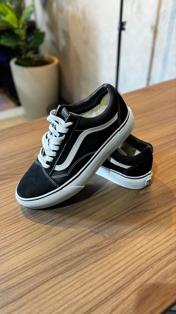 Tênis Old Skol Plataforma Black Whitr (VANS ORIGINAL)
